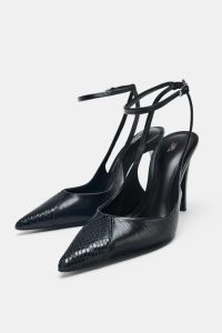 کفش زنانه چرم پاشنه بلند زارا – ZARA