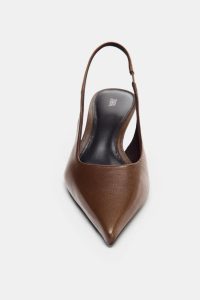 کفش زنانه چرم پاشنه گربه‌ای زارا – ZARA