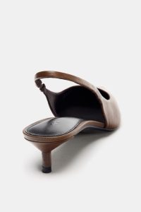 کفش زنانه چرم پاشنه گربه‌ای زارا – ZARA