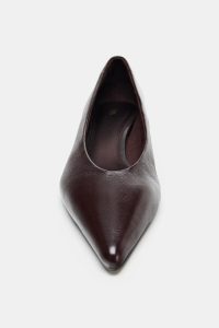 کفش زنانه چرم پاشنه گربه‌ای زارا – ZARA