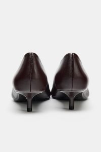 کفش زنانه چرم پاشنه گربه‌ای زارا – ZARA