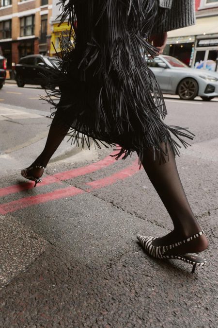 کفش زنانه چرمی چاپ حیوانی زارا – ZARA