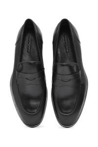 کفش لوفر رسمی مردانه مشکی چرمی دری مد