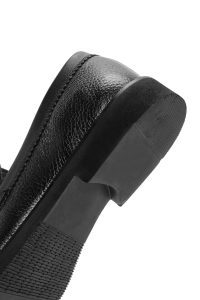 کفش لوفر رسمی مردانه مشکی چرمی دری مد