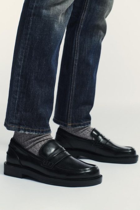 کفش لوفر زنانه تخت رویه برجسته زارا – ZARA