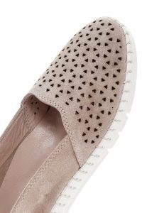 کفش لوفر زنانه جیر بژ راحتی دری مد