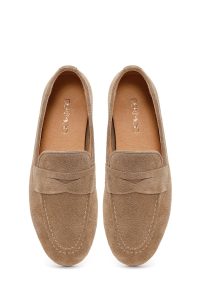 کفش لوفر زنانه جیر بژ مدل ماسکولن دری مد