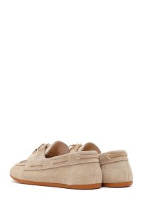 کفش لوفر زنانه جیر بژ منگوله‌دار دری مد