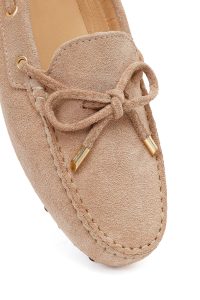 کفش لوفر زنانه جیر بژ منگوله‌دار دری مد