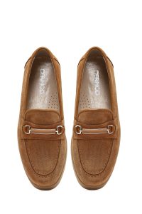 کفش لوفر زنانه جیر توبا سگک‌دار راحتی دری مد