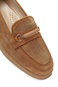 کفش لوفر زنانه جیر توبا سگک‌دار راحتی دری مد