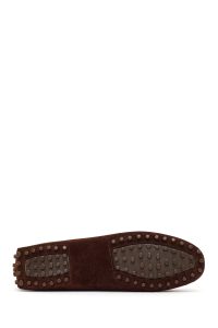 کفش لوفر زنانه جیر قهوه‌ای دری مد