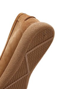 کفش لوفر زنانه جیر قهوه‌ای راحتی دری مد