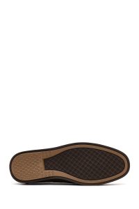 کفش لوفر زنانه جیر قهوه‌ای سگک‌دار راحتی دری مد