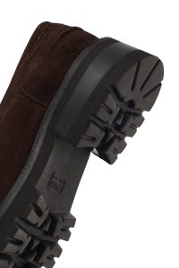 کفش لوفر زنانه جیر قهوه‌ای لژدار دری مد