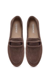 کفش لوفر زنانه جیر ویزون سگک‌دار مدل ماسکولن دری مد