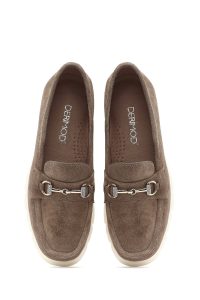 کفش لوفر زنانه جیر ویزون لژدار راحتی دری مد