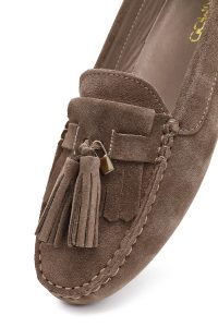 کفش لوفر زنانه جیر ویزون منگوله‌دار دری مد