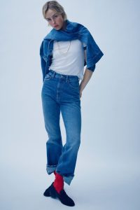 کفش لوفر زنانه جیر چین‌دار زارا – ZARA