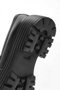 کفش لوفر زنانه مشکی زیره ضخیم دری مد