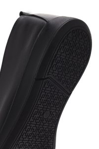 کفش لوفر زنانه چرم مشکی راحتی دری مد