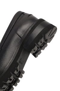 کفش لوفر زنانه چرم مشکی لژدار دری مد