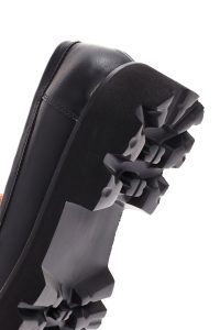 کفش لوفر زنانه چرم مشکی لژدار مدل ماسکولن دری مد Flex