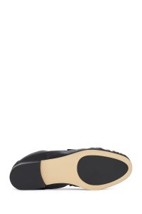 کفش لوفر زنانه چرم مشکی مدل ماسکولن دری مد