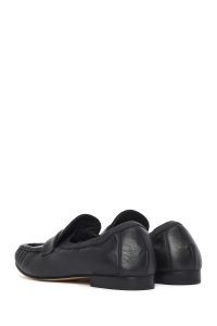 کفش لوفر زنانه چرم مشکی مدل ماسکولن دری مد