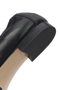 کفش لوفر زنانه چرم مشکی مدل ماسکولن دری مد