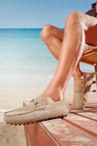 کفش لوفر مردانه جیر بژ دری مد