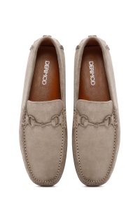 کفش لوفر مردانه جیر بژ دری مد