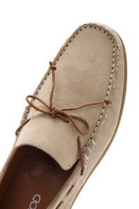 کفش لوفر مردانه جیر بژ کژوال دری مد