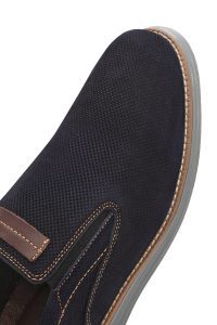 کفش لوفر مردانه جیر سرمه‌ای کژوال دری مد