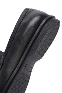 کفش لوفر مردانه مشکی چرم کلاسیک دری مد