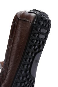 کفش لوفر مردانه چرم قهوه‌ای کژوال دری مد