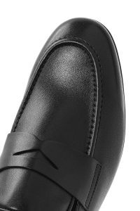 کفش لوفر مردانه چرم مشکی دری مد