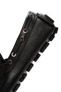 کفش لوفر مردانه چرم مشکی راحتی دری مد