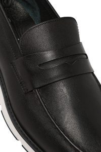 کفش لوفر مردانه چرم مشکی کژوال دری مد