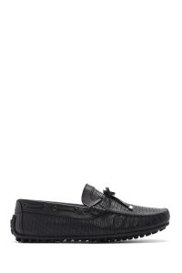 کفش لوفر مردانه چرم مشکی کژوال دری مد