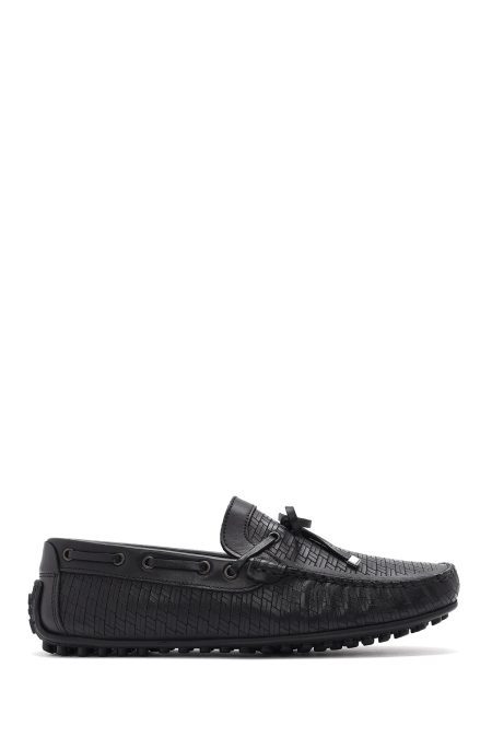 کفش لوفر مردانه چرم مشکی کژوال دری مد