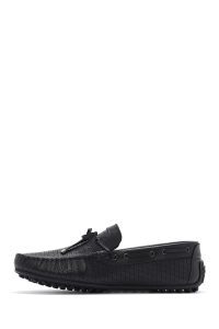 کفش لوفر مردانه چرم مشکی کژوال دری مد