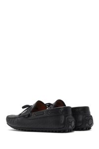 کفش لوفر مردانه چرم مشکی کژوال دری مد