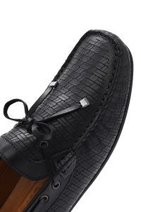 کفش لوفر مردانه چرم مشکی کژوال دری مد