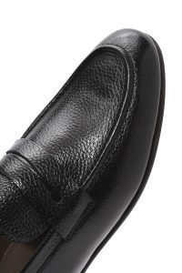 کفش لوفر کلاسیک مردانه مشکی چرمی دری مد