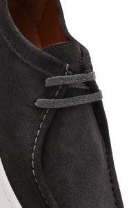 کفش مردانه جیر طوسی بندی کژوال دری مد