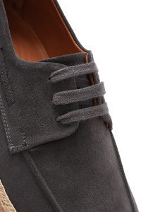 کفش مردانه جیر طوسی بندی کژوال دری مد