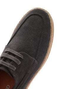 کفش مردانه جیر طوسی بندی کژوال دری مد