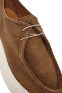 کفش مردانه جیر عسلی بندی کژوال دری مد