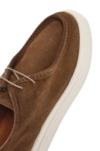 کفش مردانه جیر عسلی بندی کژوال دری مد